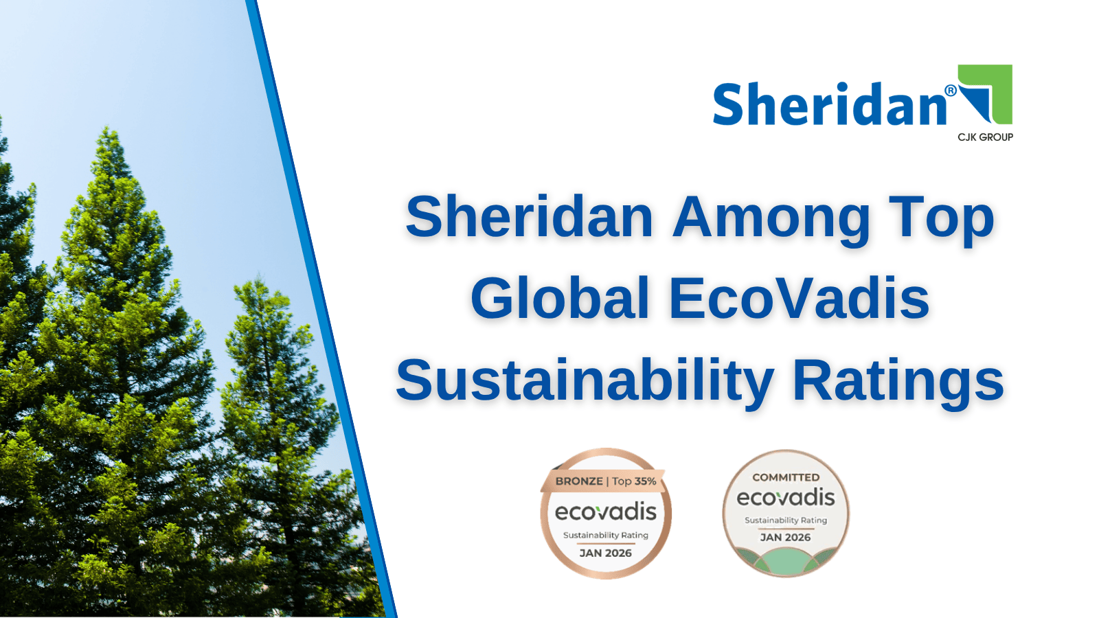 Raising the Bar: Sheridan Facilities Rank Among Top Global Performers in EcoVadis Sustainability Ratings